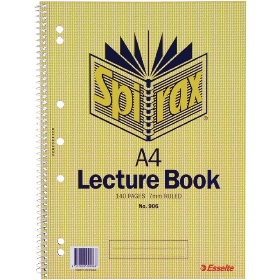 Spirax 906 Lecture Book A4 Side Opening 140 Pages