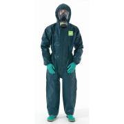 Alphatec 4000 Coverall With Hood Laminate Fabric and Taped Seams Green XL