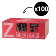 Zoetic Organic & Fairtrade English Breakfast Enveloped Tea Bags Pack 100