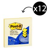 Post-It Notes Pop-Up Canary Yellow 76 x 76mm Pack 12