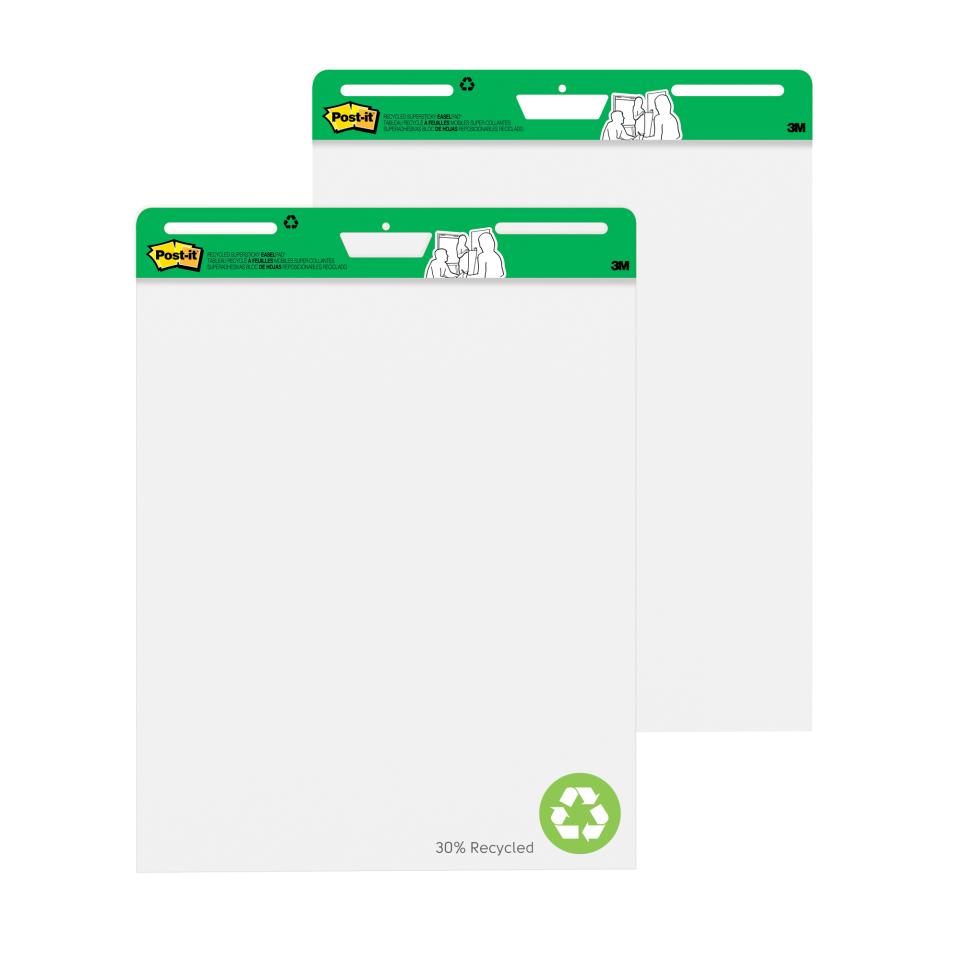 Post-It Super Sticky Easel Pad Recycled White 635 x 762mm Pack 2