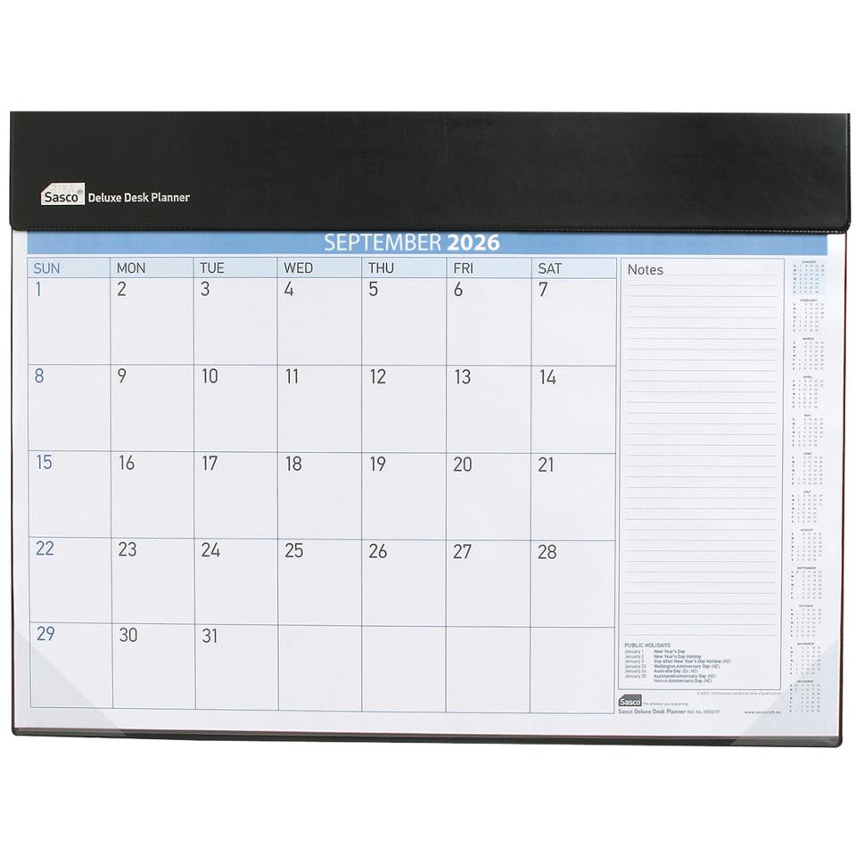 Sasco Deluxe Desk Planner 518 x 387mm 2026 Image
