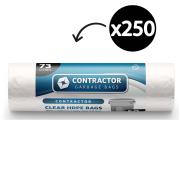 Austar Contractor Bin Liners Clear Hdpe 73lt Roll 25 Carton 250