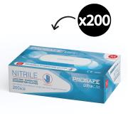 Prosafe Ultra Lite Nitrile Examination Gloves Powder Free Blue Medium Box 200
