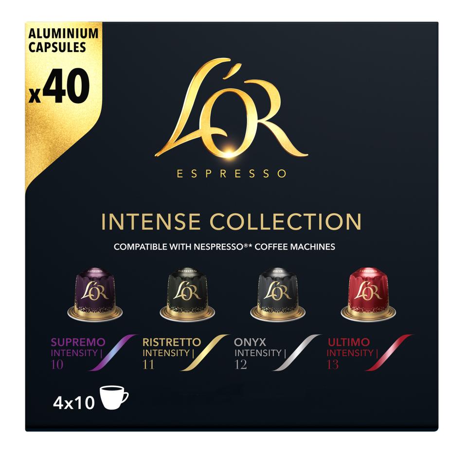 L'OR Espresso Coffee Capsules Intense Collection Box 40 Winc
