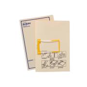 Avery Tubeclip File Foolscap 355 x 241mm Buff with Blue Print Pack 5