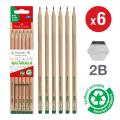 Thumbnail image of Naturals Graphite Pencils HB with Eraser Tip - Pack of 6