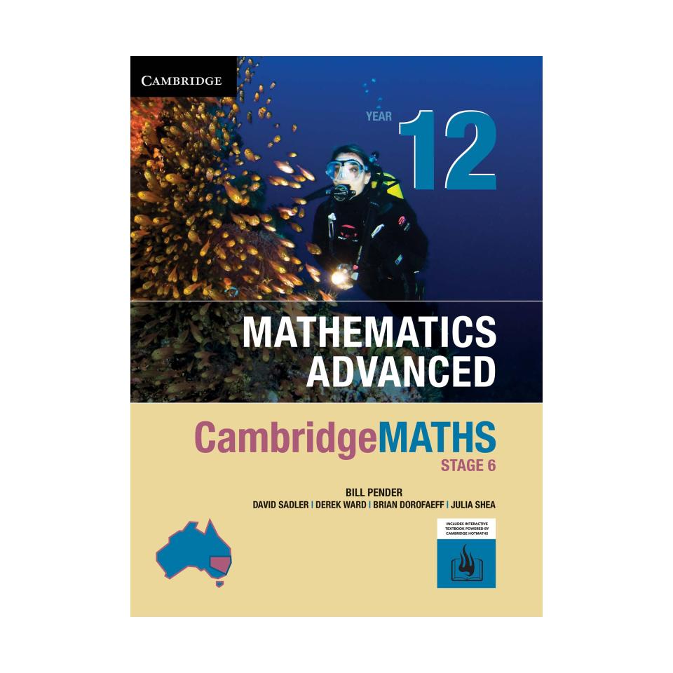 CambridgeMATHS Stage 6 Mathematics Advanced Year 12 by Bill Pender Et Al Print + Digital