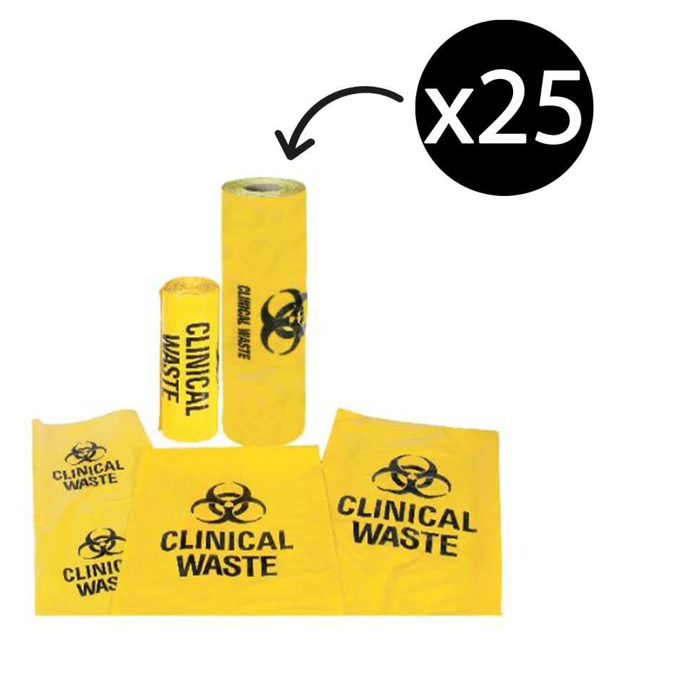 Austar Biohazard Clinical Waste Bag 600x900 65 Litre Packet 25