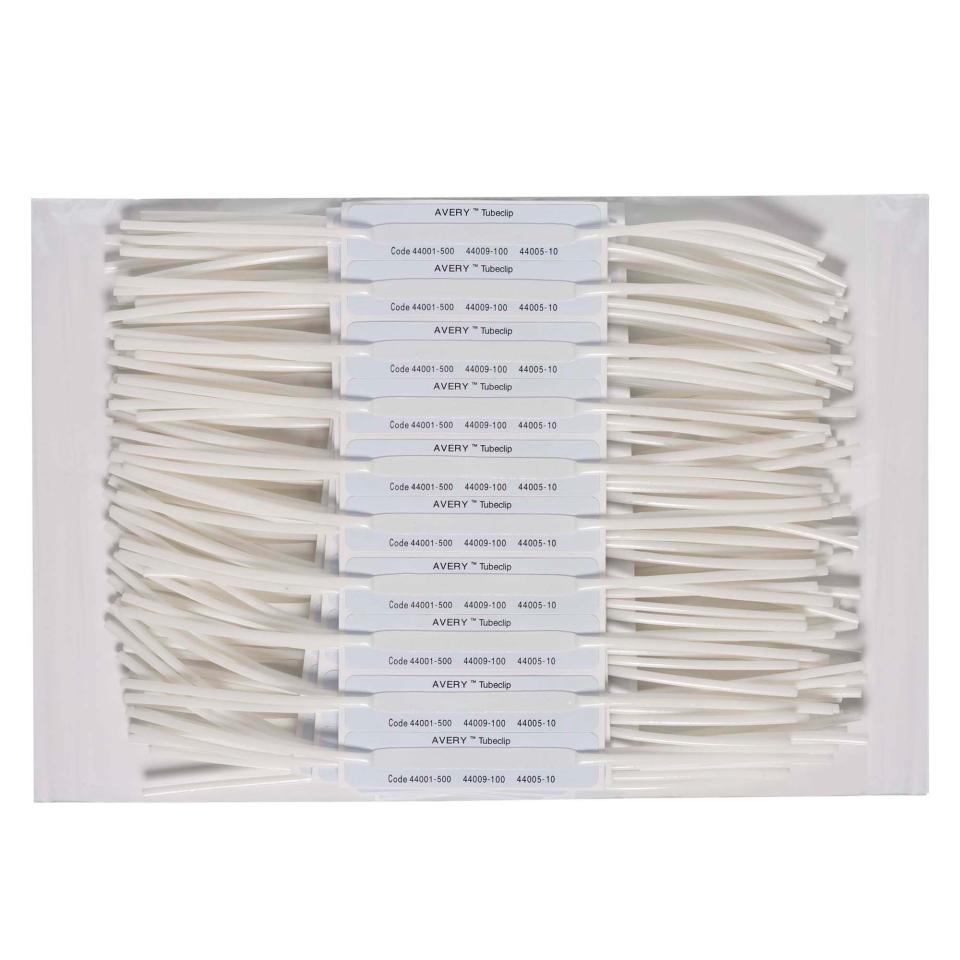 Avery White Tubeclip Self Adhesive Base - 100 Per Pack