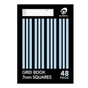 Olympic Grid Book 225x175mm 7mm Squares 56GSM 48 Pages