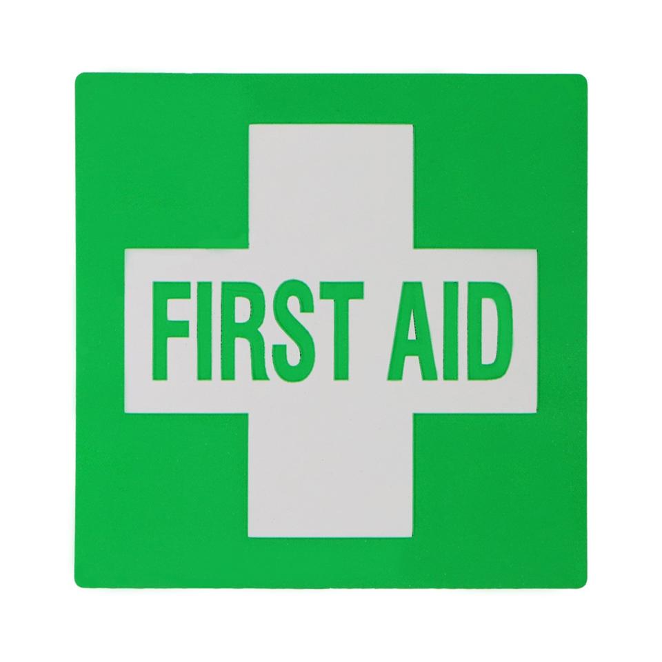 Uneedit First Aid Sticker Small Green 60mm x 60mm