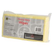 Bastion Heavy Duty Wipes Pack 20 Sheets 30X60cm Yellow Pack Of 20