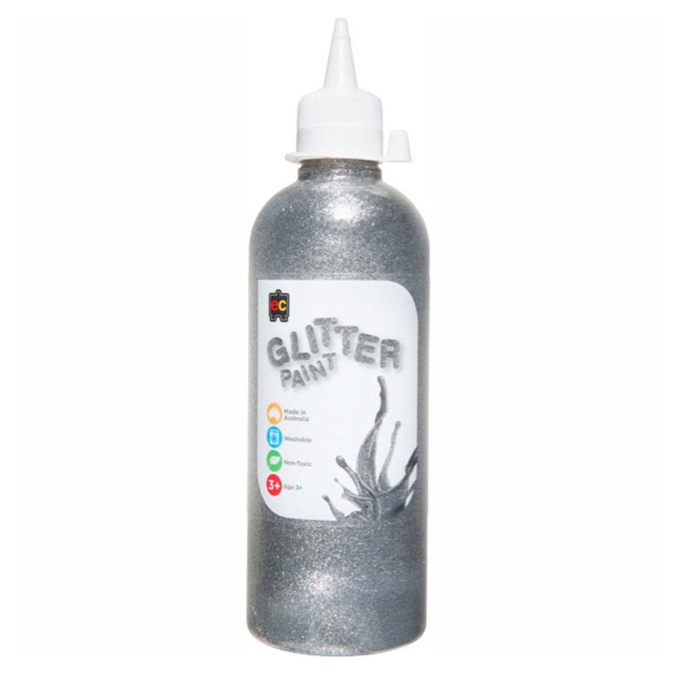 Educational Colours Glitter Paint 500ml Silver Image