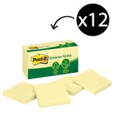 Post-it Greener Notes 76 x 76mm Canary Yellow Pack 12