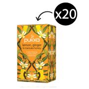 Pukka Lemon Ginger and Manuka Honey Enveloped Tea Bags Pack 20