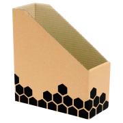 Marbig Magazine Box Collapsible Woodgrain