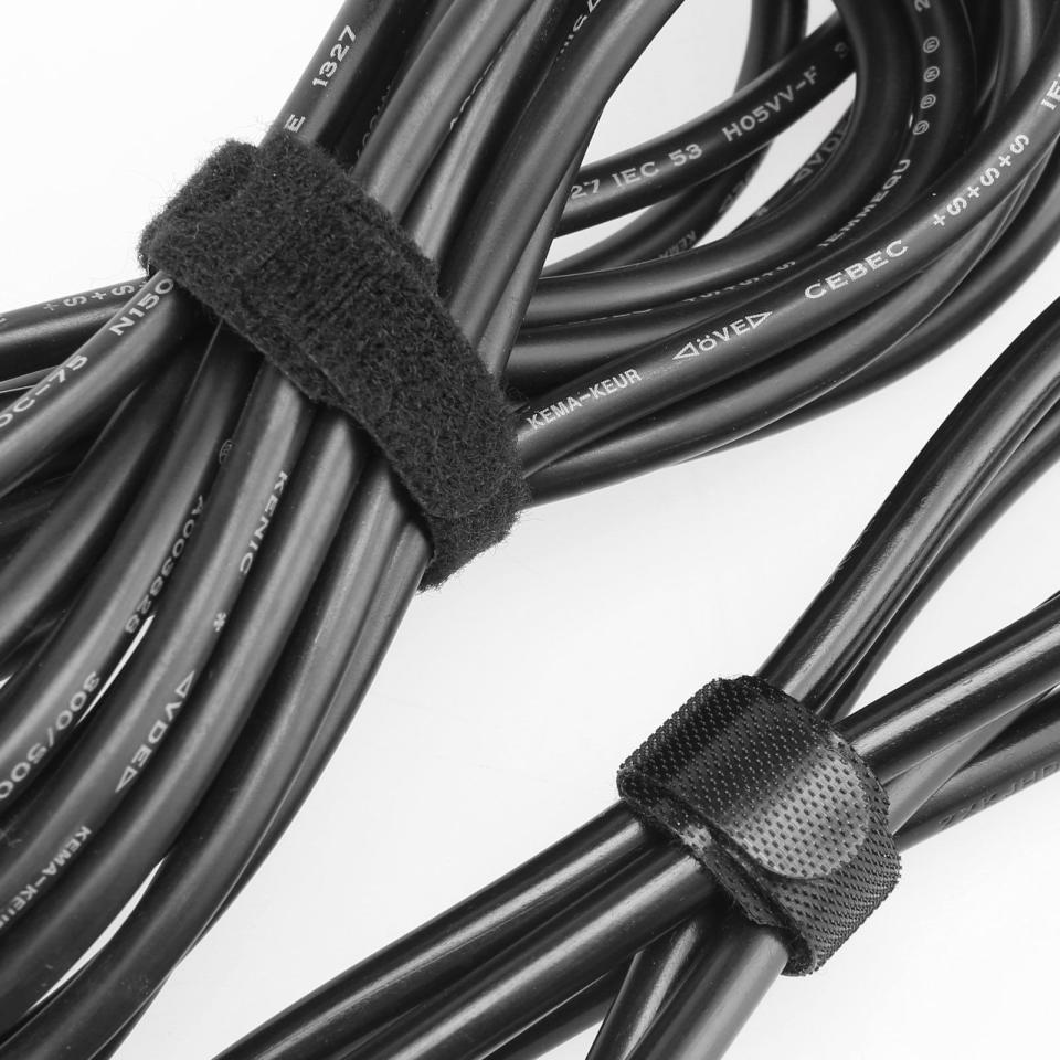 VELCRO Brand One Wrap Reusable Ties Black 25 X 200mm Pack 5 Winc
