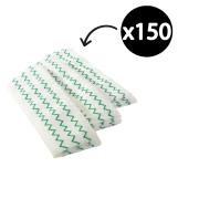 Rubbermaid Commercial Hygen 45cm Disposable Microfibre Mop Pad Green Pack 150