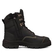Oliver AT 55-345Z Leather Safety Boot  Zip Sided Black