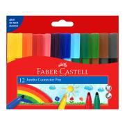 Faber-Castell Jumbo Connector Pens Coloured Markers Assorted Pack 12