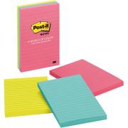 Post-It Notes Cape Town Collection Lined 101 x 152mm Pack 3