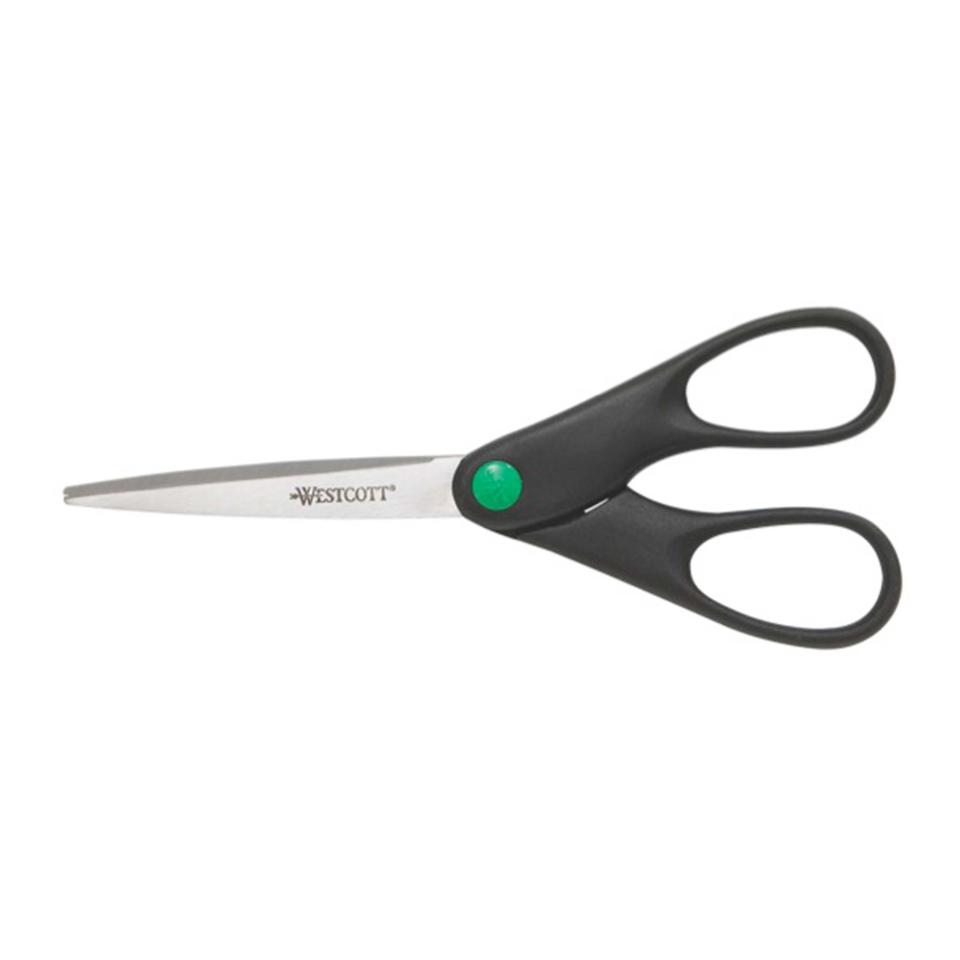 Westcott Kleenearth Straight Edge Scissors 178mm Black Handle