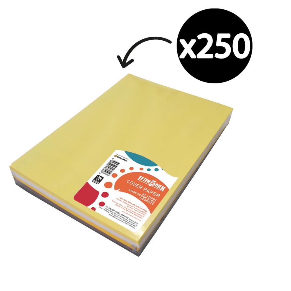 Teter Mek Cover Paper A4 125gsm Skin Tone Assorted Pack 250