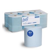 Scott Blue Hard Roll Paper Hand Towel 6668 6 Rolls 1830m