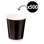 Castaway Double Wall Paper Hot Cup 8Oz/280ml Black Carton 500