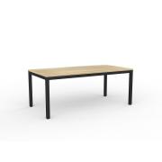 Olg Axis Table 4 Leg Black Frame  L2100mm x W900mm New Oak Ravine