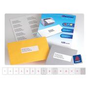 Unistat 38933 Labels 70X36mm 24 Sheet Pack 100