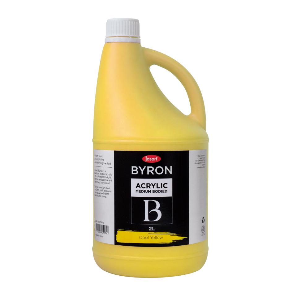 Jasart Byron Acrylic Paint 2L Cool Yellow Image
