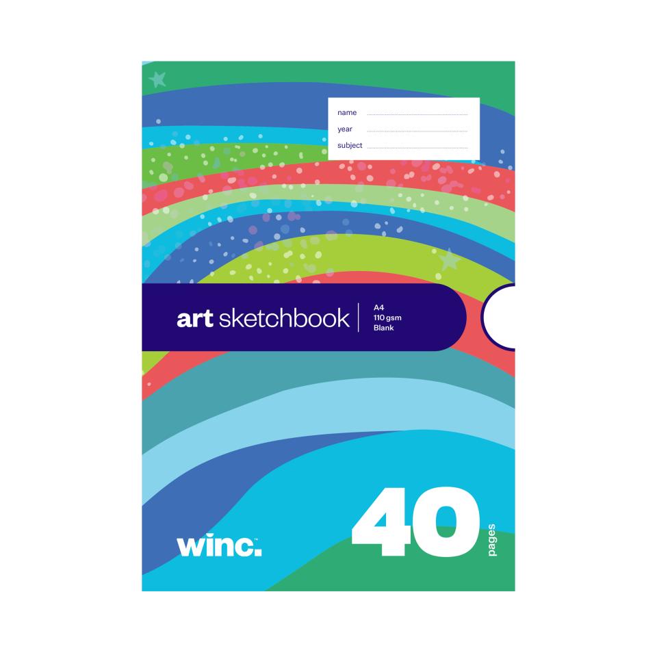 Winc Sketchbook A4 110gsm Blank 40 Pages