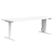 Buro Altri Height Adjustable Single Desk 1800(W)x750(D)x630-1280(H)mm Square Leg in White