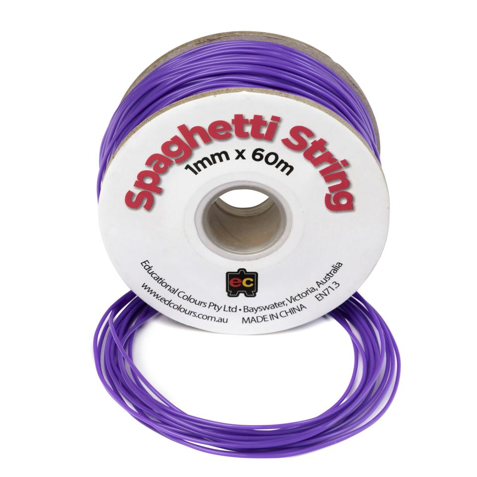 EC Spaghetti String PVC Tubing 1mm x 60m Purple