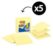 Post-it Super Sticky Pop-up Lined Notes 101 x 101mm Canary Yellow Pack 5