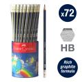Thumbnail image of Faber-castell Goldfaber Graphite Pencils HB with Eraser Tip - Tin Cup of 72