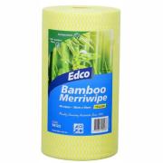 Edco Merriwipe 100% Bamboo Cleaning Cloth Roll 90 Sheets Carton 6 Yellow