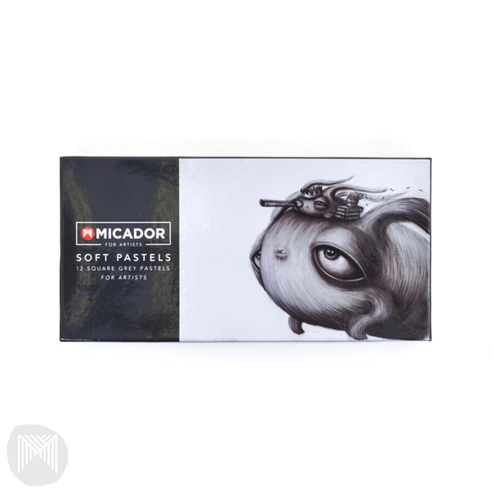 Micador For Artists Soft Pastels Greys Pack 12