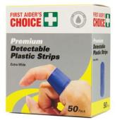 Integrity Health & Safety Indigenous Adhesive Plastic Strips Blue Detectable Pk50