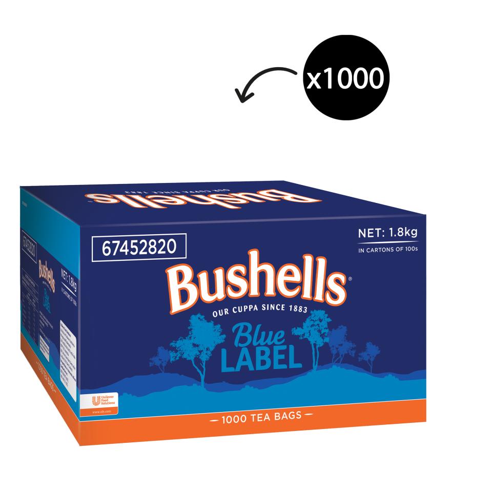 Bushells Black Tea Bags Carton 1000