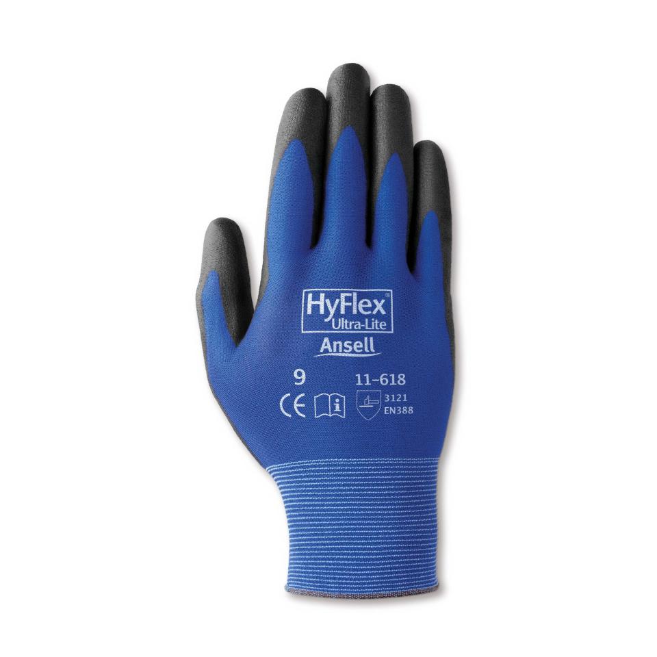 Ansell HyFlex 11-618 Ultra Lightweight General Purpose Gloves Pack 12