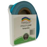 Rainbow Ribbed Stripping Roll 25mmx30m Turquoise