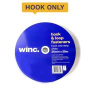 Winc Hook Only Fastener Strip Adhesive Back White 25mm X 25m