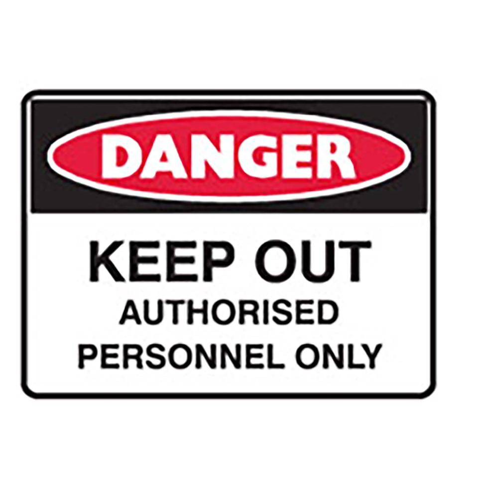 Brady 832479 Keep Out Authorised Per 600x450mm Metal Image