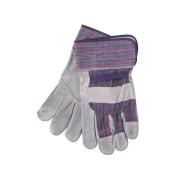 Safechoice Gloves Leather Grade 3 & Cotton Candy Stripe Grey Pair