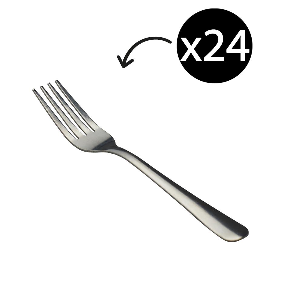 Connoisseur Flat Stainless Steel Table Fork Box 24
