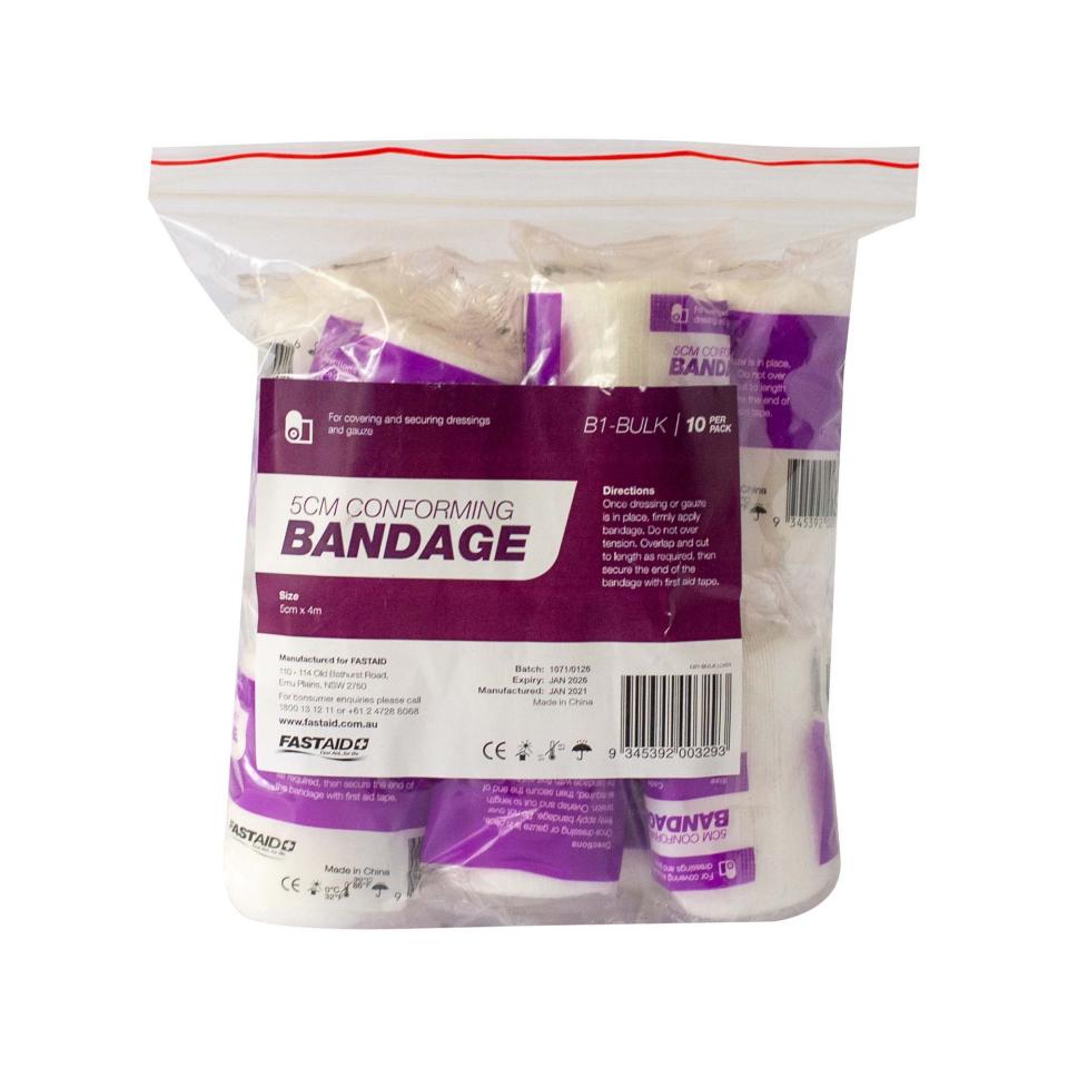 Fastaid Conforming Bandage 5cm White Each
