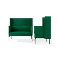 Thumbnail image of Jonas Ihreborn Talk Sofa High Back with Black Frame 2.5 Seater Warwick Beachcomber Forest Green 
